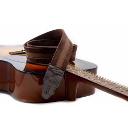 RightOn! Plain Brown Guitar Strap